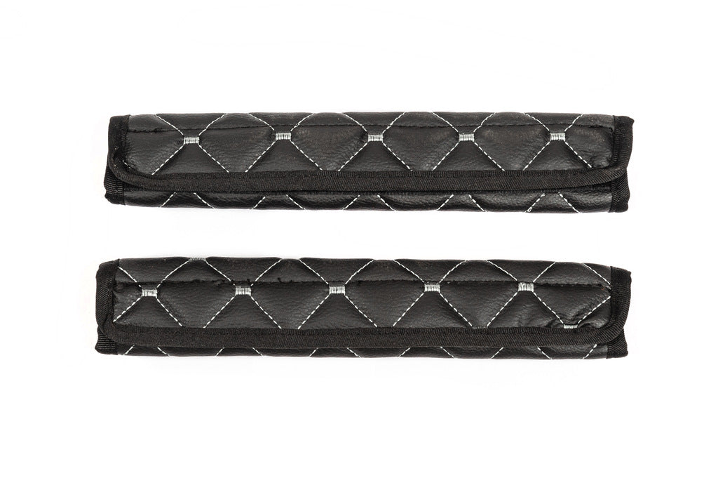 Seat Belt Pads ECO (2 pcs, Black with Grey Stitching) - image 5