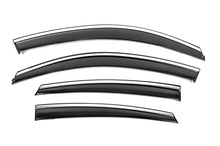 Window Deflectors with Chrome Trim Niken Luxury (4 pcs) for Honda Civic Sedan X 2016-2021 - image 1