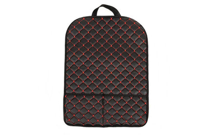 ECO seat back organizer (1 pc, Black with red thread) - Reelken Auto