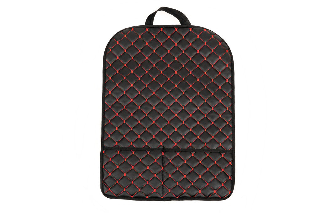 Car Seat Back Organizer ECO (1 pc, Black with Red Stitching) - image 3