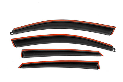 Window Deflectors with Chrome Trim Niken Luxury (4 pcs) for Honda Civic Sedan X 2016-2021 - image 3