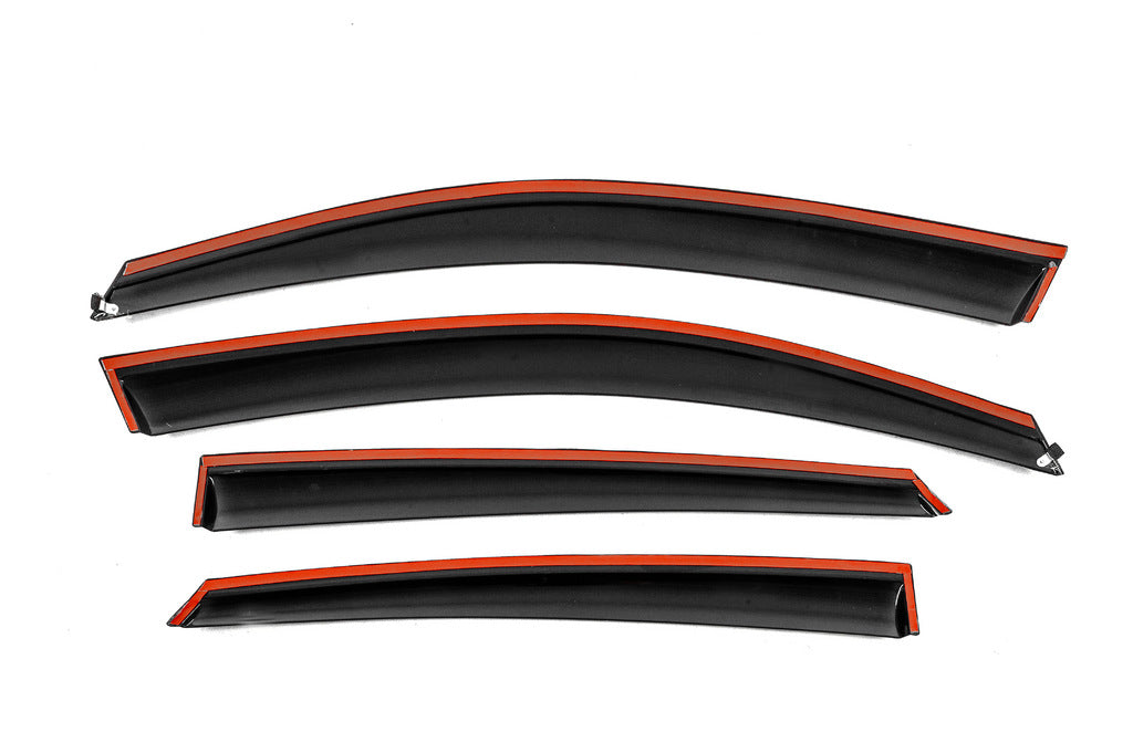 Window Deflectors with Chrome Trim Niken Luxury (4 pcs) for Honda Civic Sedan X 2016-2021 - image 3