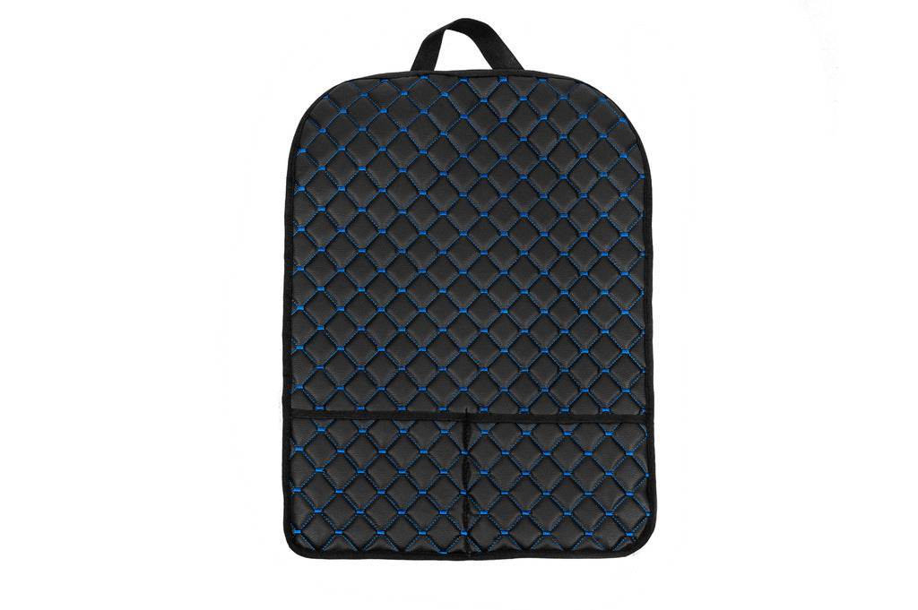 ECO seat back organizer (1 pc, Black with blue thread) - Reelken Auto
