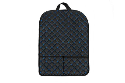 ECO seat back organizer (1 pc, Black with blue thread) - Reelken Auto