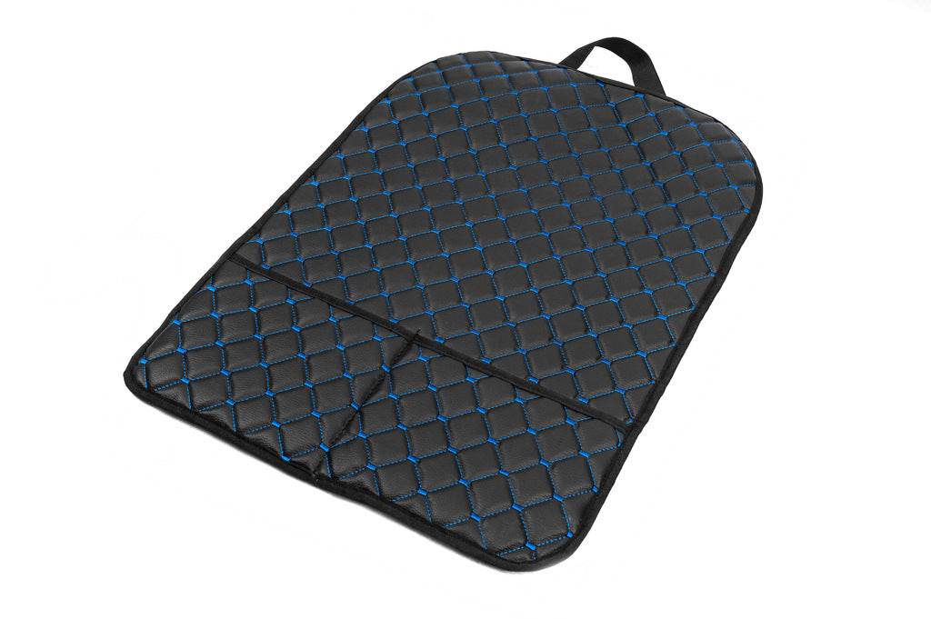 ECO seat back organizer (1 pc, Black with blue thread) - Reelken Auto