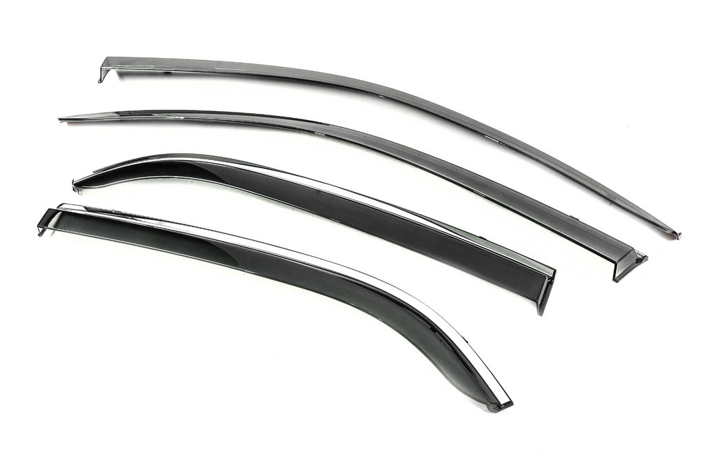 Window Deflectors with Chrome Trim Niken Luxury (4 pcs) for Citroen C-Elysee 2013-2022 - image 2