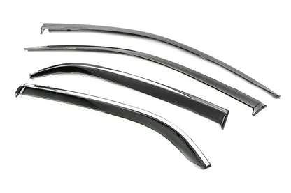 Window Deflectors with Chrome Trim Niken Luxury (4 pcs) for Citroen C-Elysee 2013-2022 - image 2