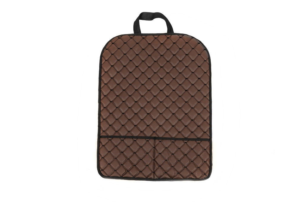 Car Seat Back Organizer ECO (1 pc, Brown with Black Stitching) - image 3
