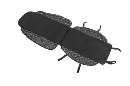 Car Seat Cover ECO and Fabric (1 pc, Black with Grey Stitching + Fabric) - image 4