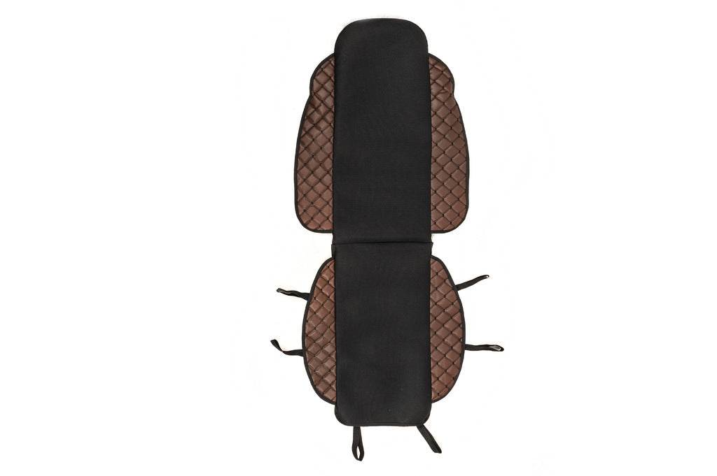 ECO seat cover and fabric (1 pc, Brown with black thread + fabric) - Reelken Auto