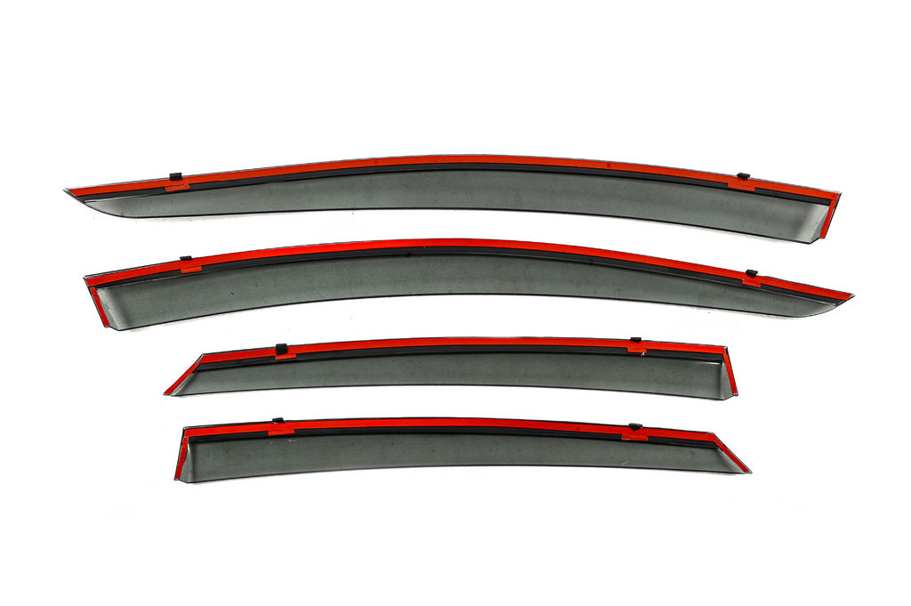 Window Deflectors with Chrome Trim Niken Luxury (SD, 4 pcs) for Ford Mondeo 2014-2022 - image 3
