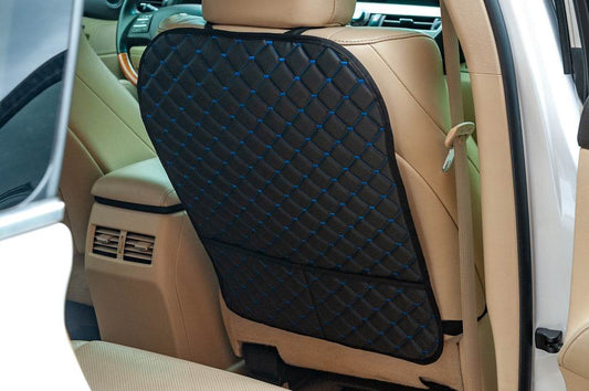 ECO seat back organizer (1 pc, Black with blue thread) - Reelken Auto