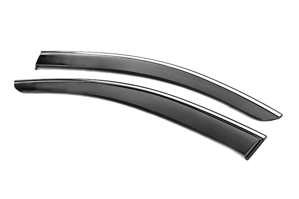 Window Deflectors with Chrome Trim Niken Luxury (2021+, 2 pcs) for Fiat Fiorino/Qubo 2008-2024 - image 3