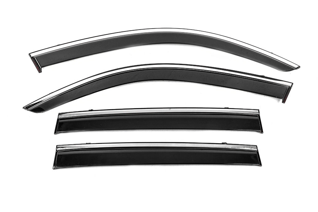 Window Deflectors with Chrome Trim Niken Luxury (4 pcs) for BMW X3 F-25 2011-2018 - image 1