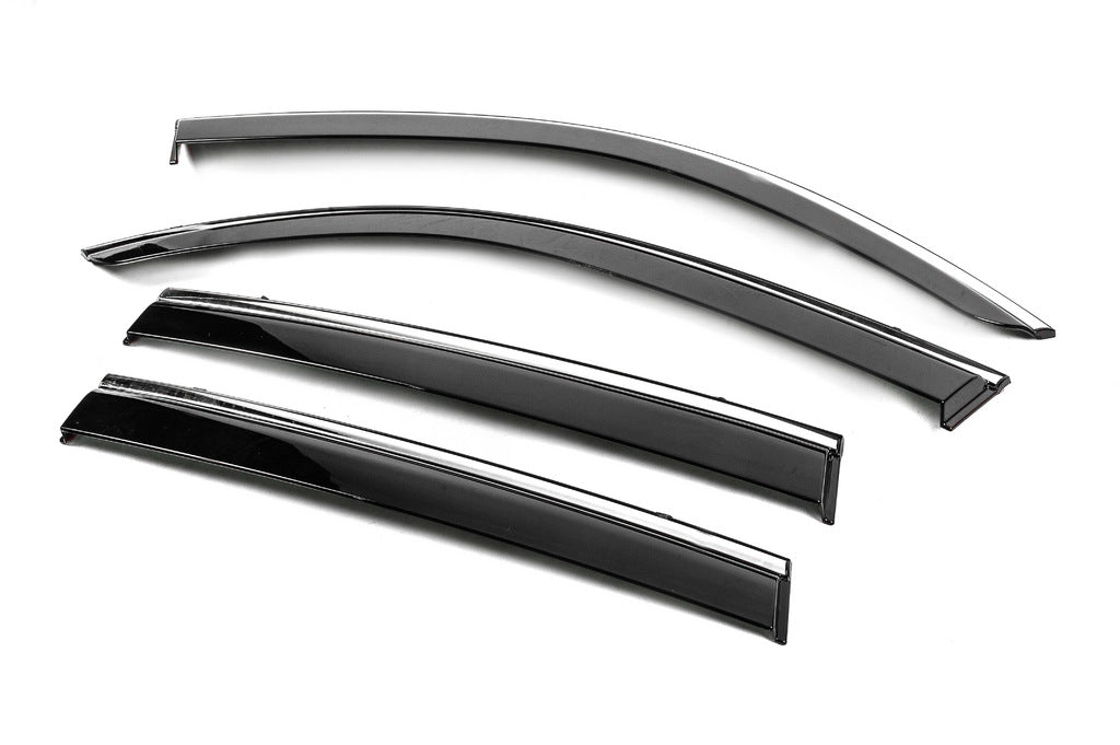 Window Deflectors with Chrome Trim Niken Luxury (4 pcs) for BMW X3 F-25 2011-2018 - image 2