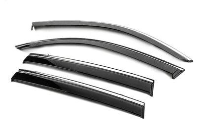Window Deflectors with Chrome Trim Niken Luxury (4 pcs) for BMW X3 F-25 2011-2018 - image 2