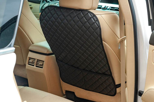 ECO seat back organizer (1 pc, Black with black thread) - Reelken Auto