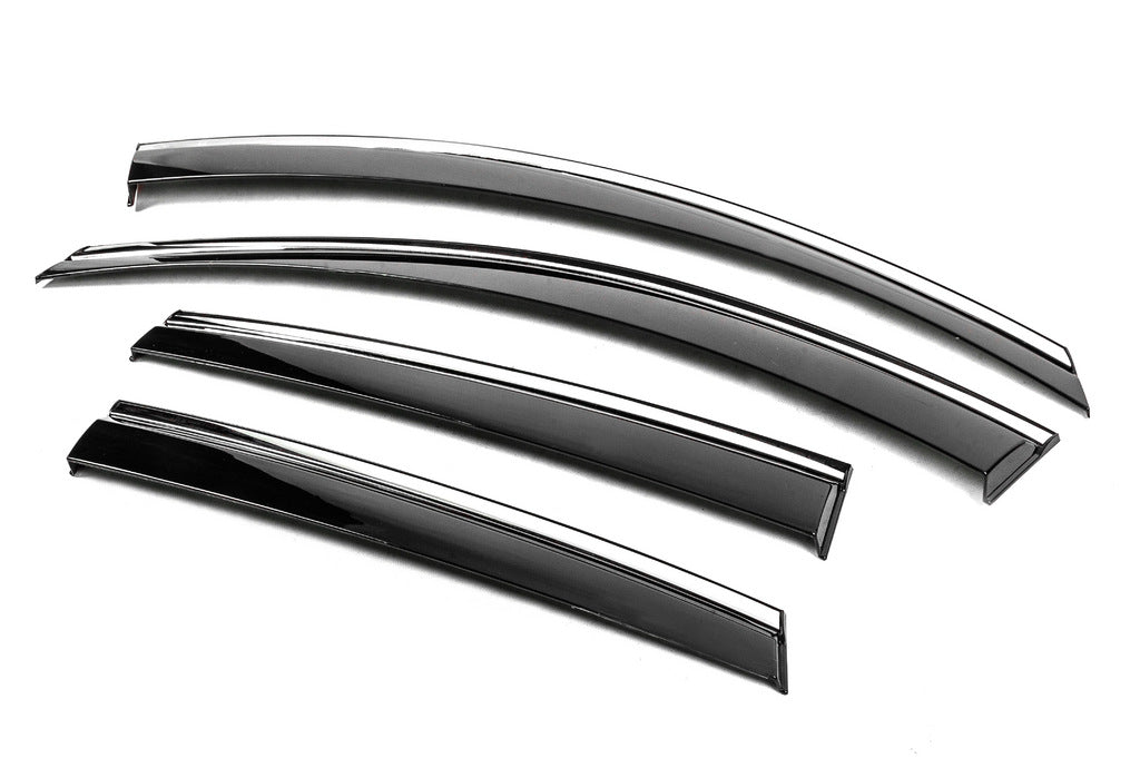 Window Deflectors with Chrome Trim Niken Luxury (4 pcs) for Chevrolet Captiva 2006-2019 - image 2