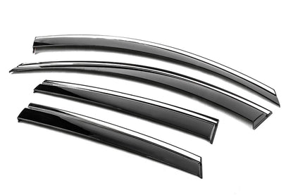 Window Deflectors with Chrome Trim Niken Luxury (4 pcs) for Chevrolet Captiva 2006-2019 - image 2