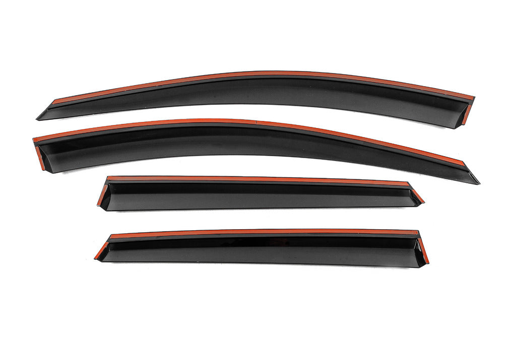 Window Deflectors with Chrome Trim Niken Luxury (4 pcs) for Chevrolet Captiva 2006-2019 - image 3