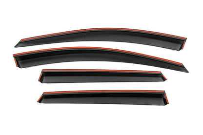 Window Deflectors with Chrome Trim Niken Luxury (4 pcs) for Chevrolet Captiva 2006-2019 - image 3