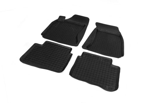 Rubber mats with a border (4 pcs., Polytep) for Volkswagen Passat B5 1997-2005 - Reelken Auto