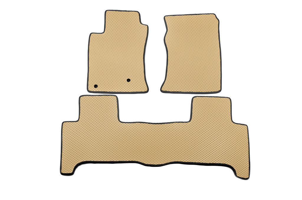 EVA Floor Mats (2 Rows, Beige) for Toyota Land Cruiser Prado 120 2002-2009 - image 3