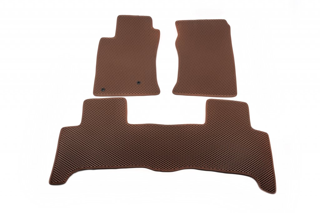 EVA Floor Mats (2 Rows, Brick Red) for Toyota Land Cruiser Prado 120 2002-2009 - image 1
