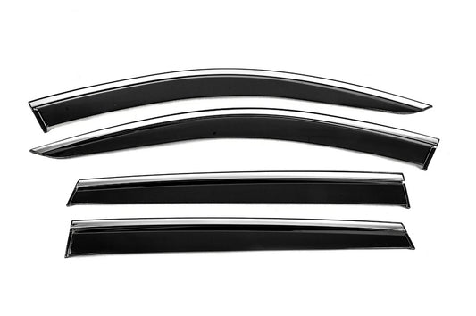 Window Deflectors with Chrome Trim Niken Luxury (4 pcs) for Audi Q7 2015- - image 1