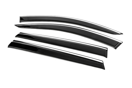 Window Deflectors with Chrome Trim Niken Luxury (4 pcs) for Audi Q7 2015- - image 2