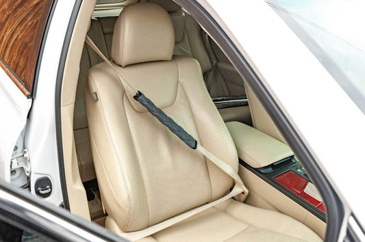 ECO seat belt cover (2 pcs, Gray with gray thread) - Reelken Auto