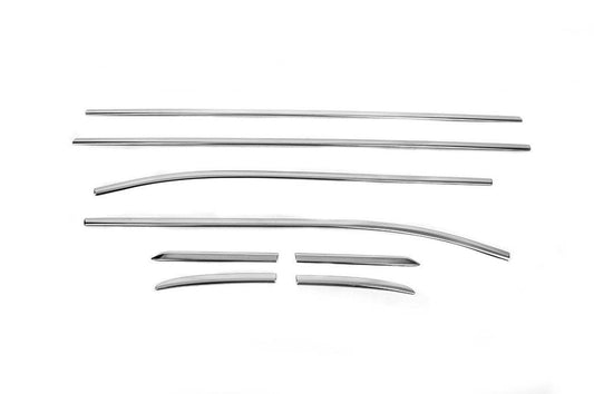 Bottom edging of glass (8 pieces, stainless steel) for Ford Fiesta 2017↗ - Reelken Auto