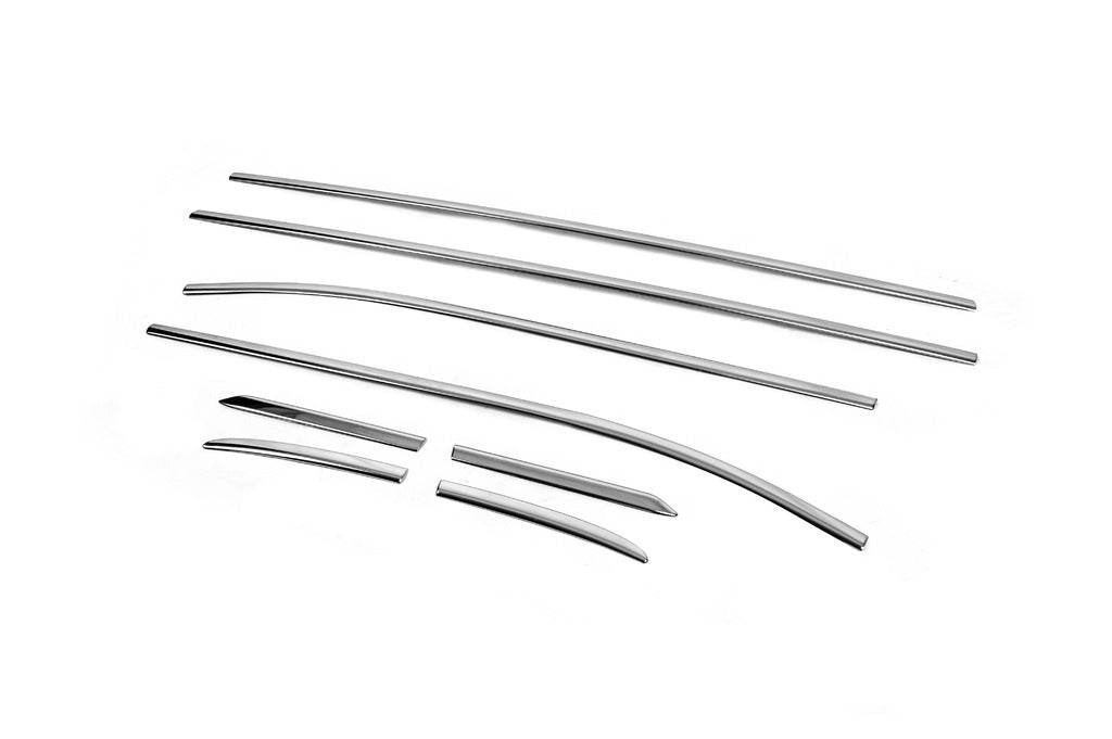 Bottom edging of glass (8 pieces, stainless steel) for Ford Fiesta 2017↗ - Reelken Auto