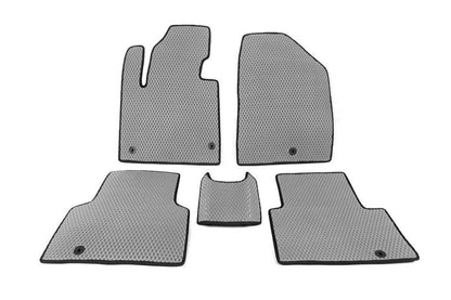 Carpets for 5 places (EVA, Gray) for Hyundai Santa Fe 3 2012-2018 - Reelken Auto