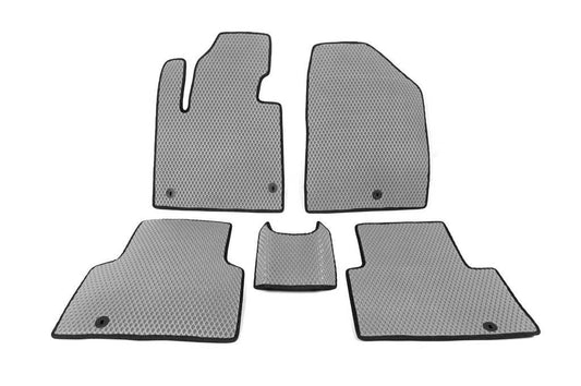 Carpets for 5 places (EVA, Gray) for Hyundai Santa Fe 3 2012-2018 - Reelken Auto