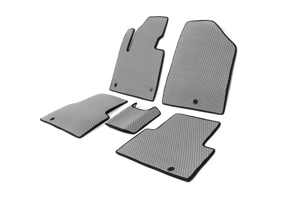 Carpets for 5 places (EVA, Gray) for Hyundai Santa Fe 3 2012-2018 - Reelken Auto