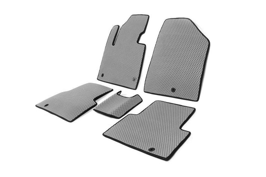 Carpets for 5 places (EVA, Gray) for Hyundai Santa Fe 3 2012-2018 - Reelken Auto