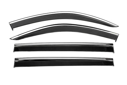 Window Deflectors with Chrome Trim Niken Luxury (4 pcs) for Mercedes GL/GLS сlass X166 2012-2019 - image 1