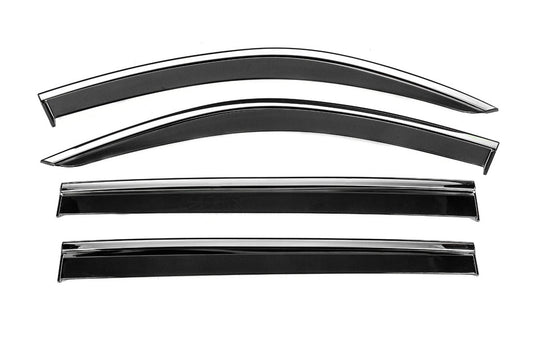 Window Deflectors with Chrome Trim Niken Luxury (4 pcs) for Mercedes GL/GLS сlass X166 2012-2019 - image 1
