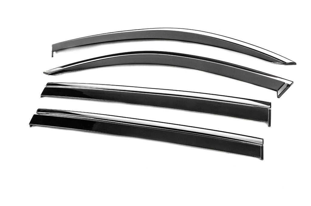 Window Deflectors with Chrome Trim Niken Luxury (4 pcs) for Mercedes GL/GLS сlass X166 2012-2019 - image 2