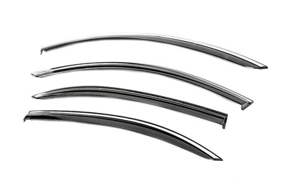 Window Deflectors with Chrome Trim Niken Luxury (Long, 4 pcs) for Mercedes S-сlass W221 2005-2013 - image 2