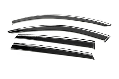 Window Deflectors with Chrome Trim Niken Luxury (4 pcs) for Mazda CX-9 2017- - image 2
