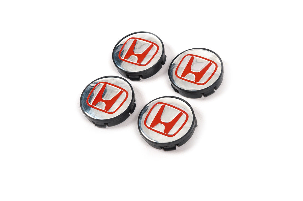 Wheel center caps 57/55.5 mm V4 (set of 4) for Honda - image 1