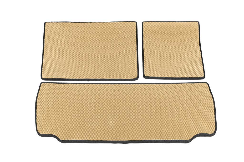 Trunk mats (EVA, beige) for Toyota Sequoia 2007-2022 - Reelken Auto
