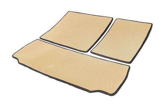 Trunk mats (EVA, beige) for Toyota Sequoia 2007-2022 - Reelken Auto