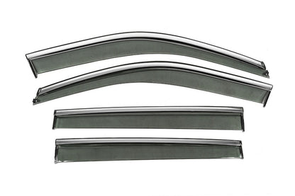 Window Deflectors with Chrome Trim Niken Luxury (4 pcs) for Jeep Compass 2016- - image 1