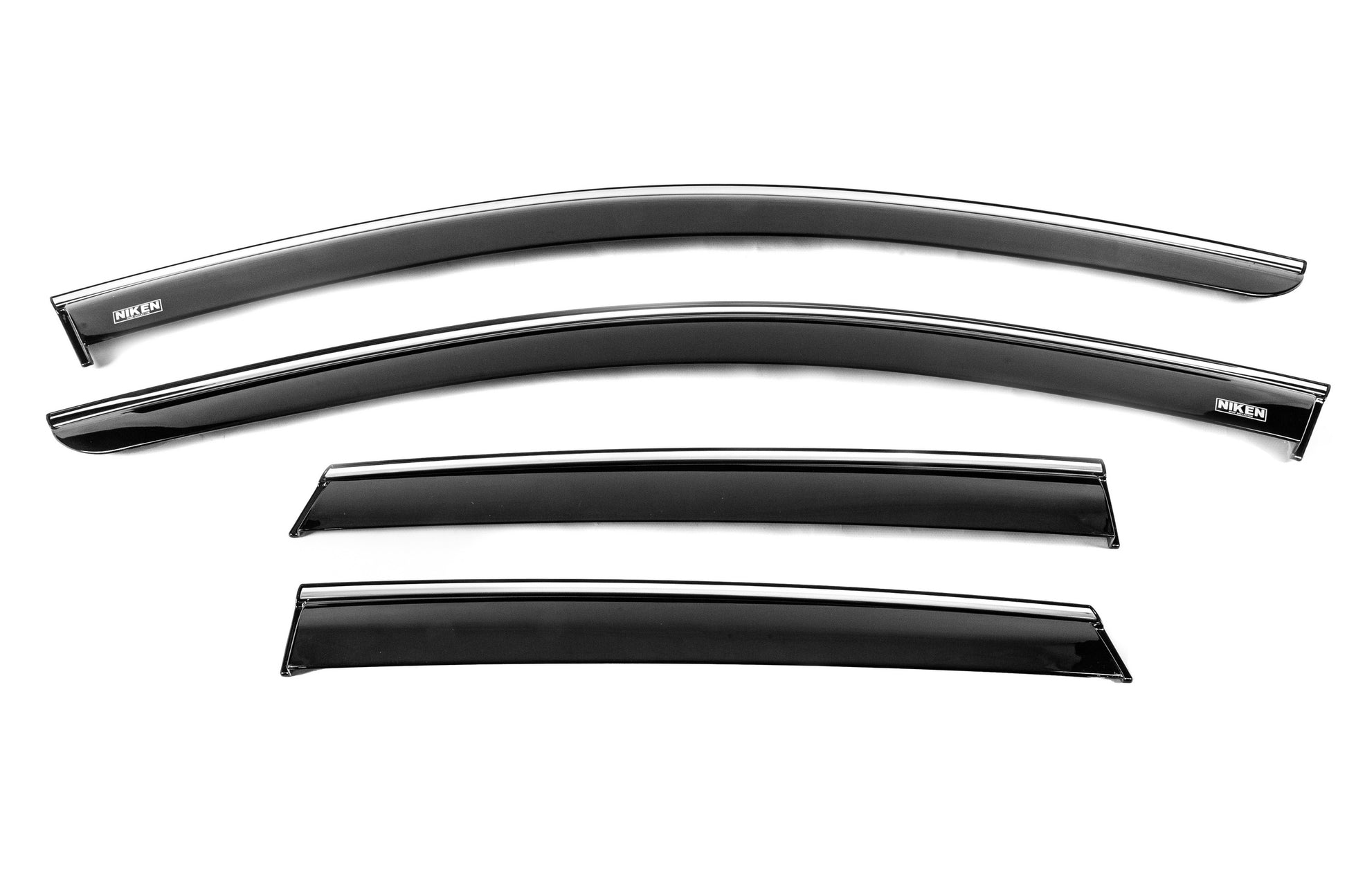Window Deflectors with Chrome Trim (4 pcs, Niken) for Volkswagen Taigo 2020- - image 1
