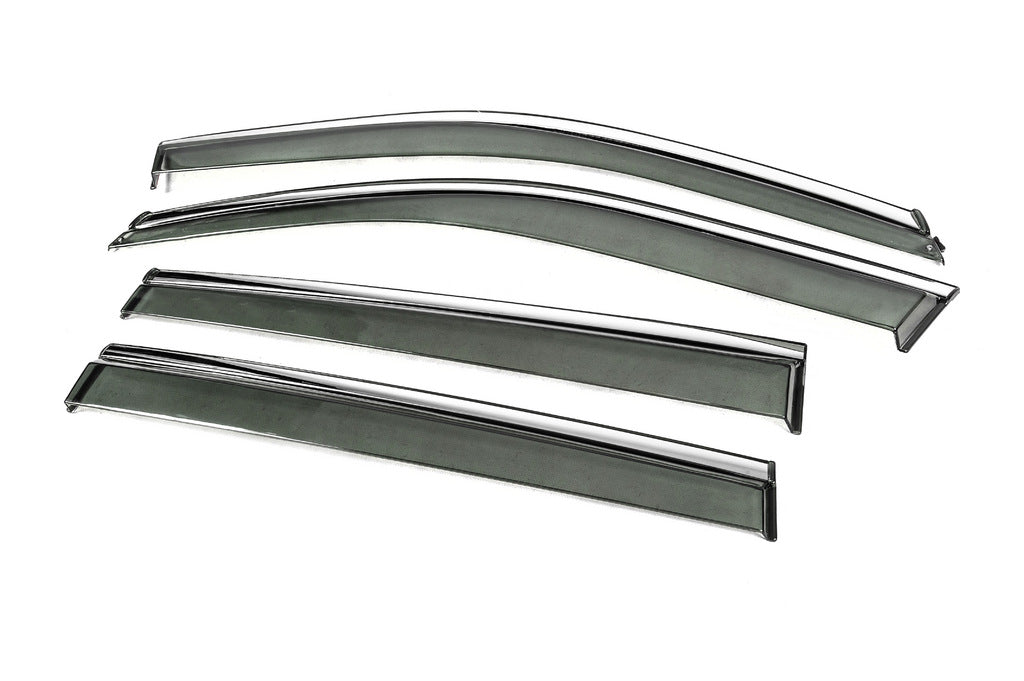 Window Deflectors with Chrome Trim Niken Luxury (4 pcs) for Jeep Compass 2016- - image 2