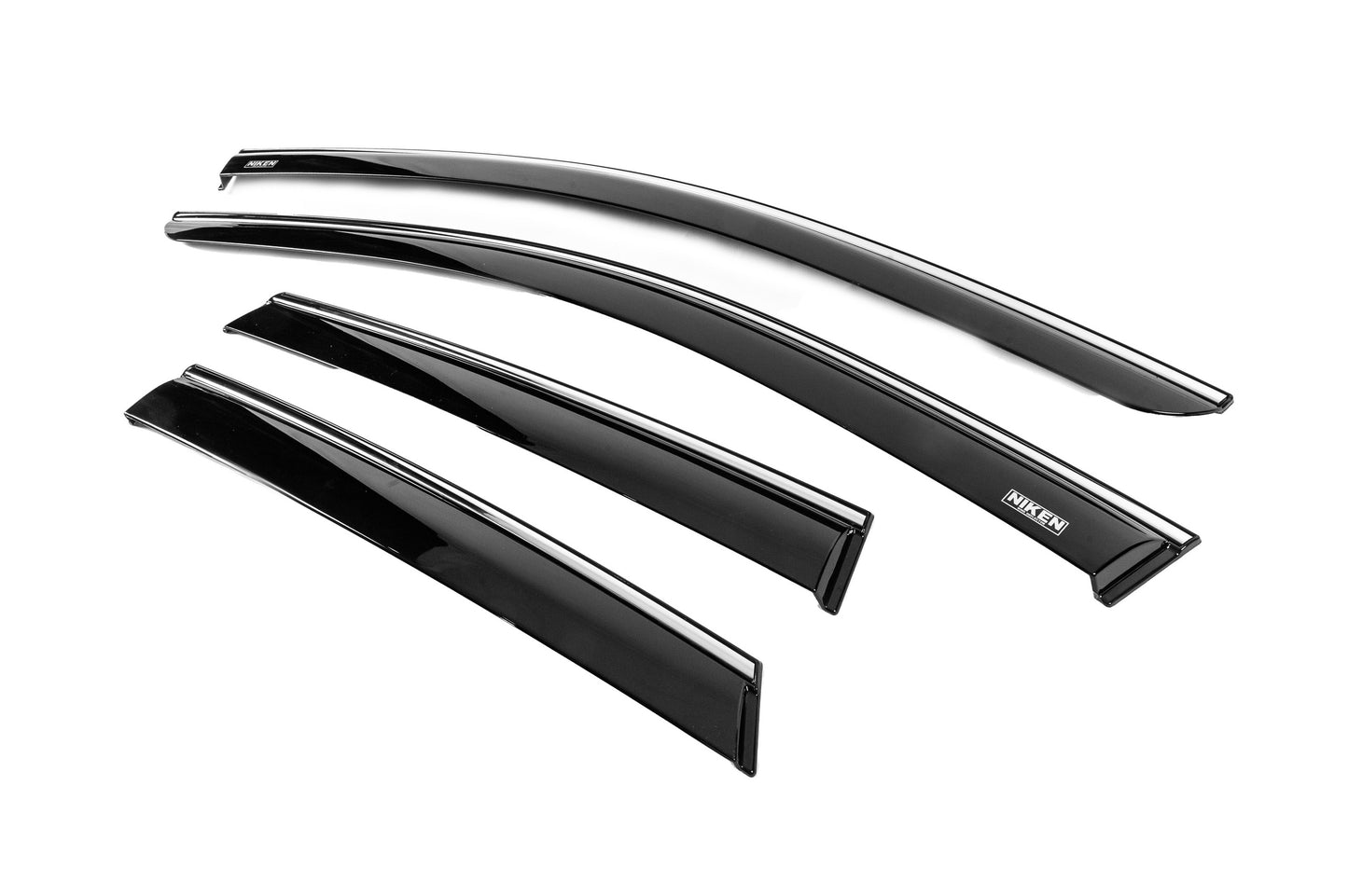 Window Deflectors with Chrome Trim (4 pcs, Niken) for Volkswagen Taigo 2020- - image 2