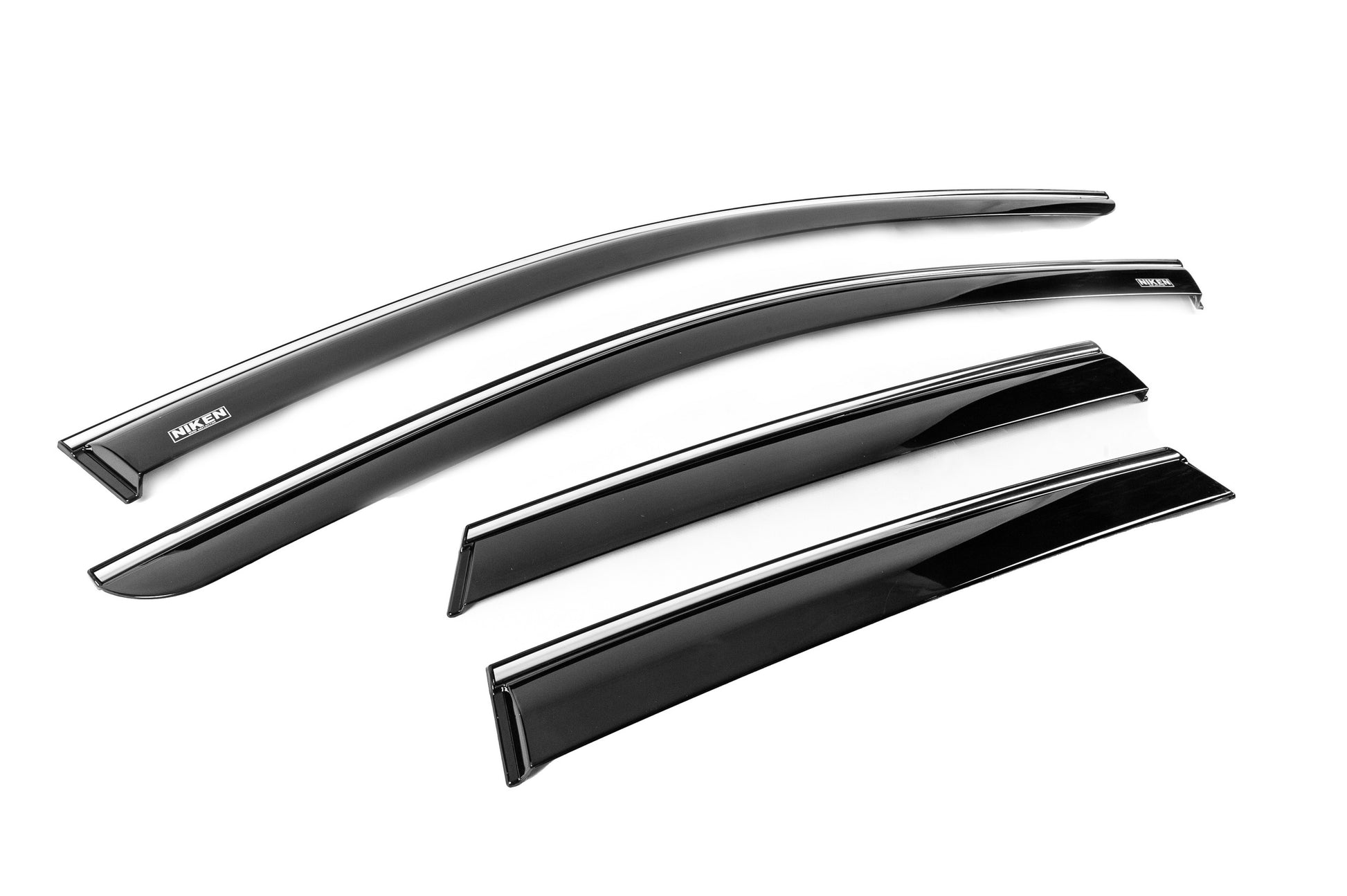 Window Deflectors with Chrome Trim (4 pcs, Niken) for Volkswagen Taigo 2020- - image 3
